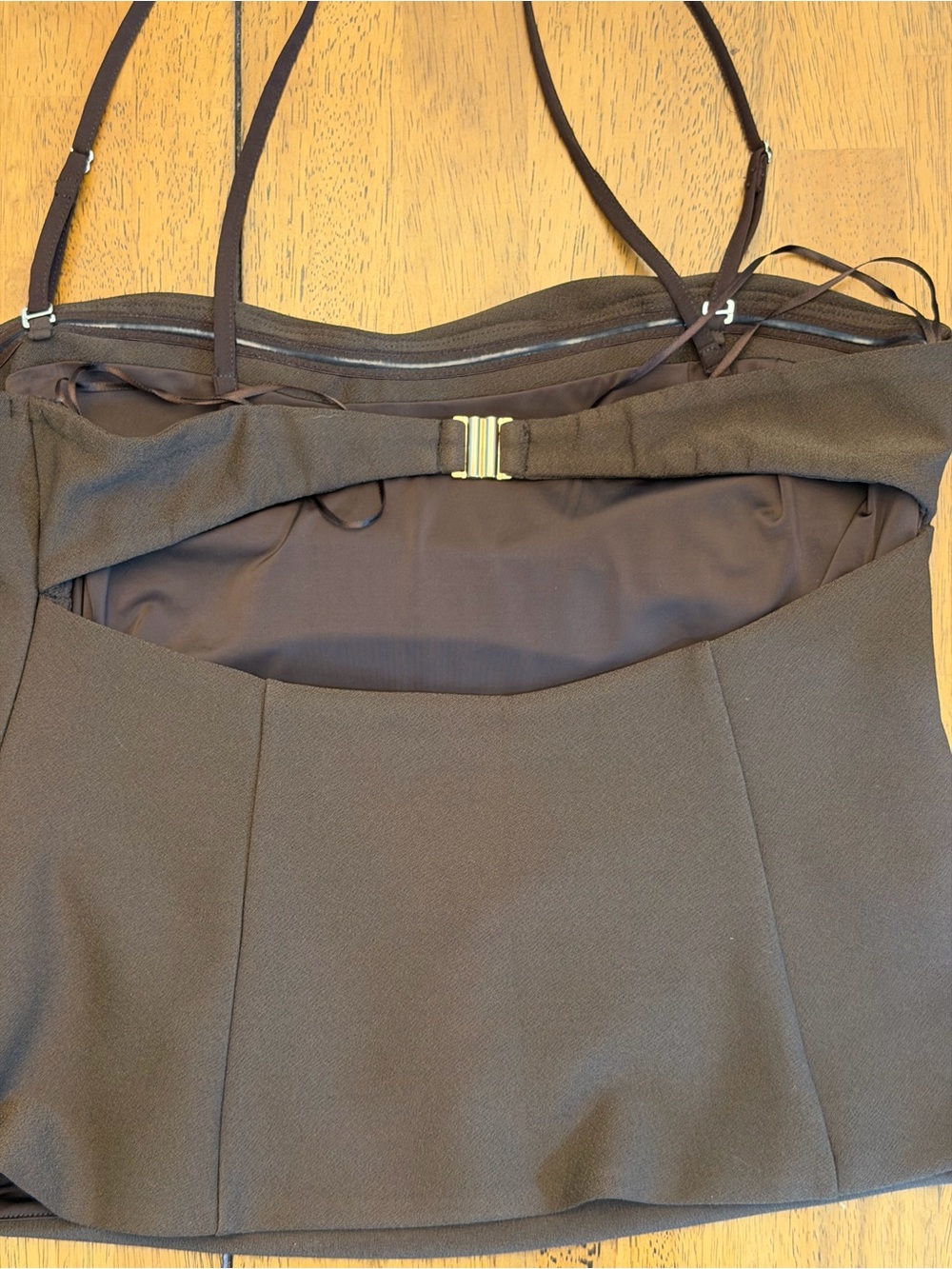 Abercrombie & Fitch Brown Cowl Neck Draped Cami Top Size M - Picture 4 of 14